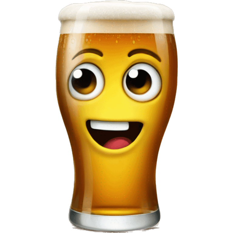 Beer in wooden glas  emoji