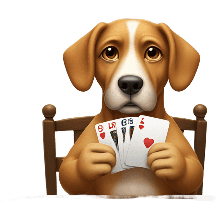 Dog and car playing cards emoji