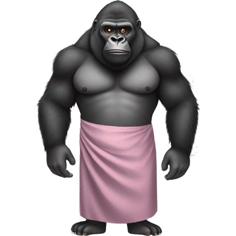 Gorilla wearing a dress emoji