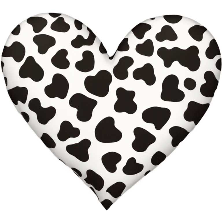 Cow print heart  emoji