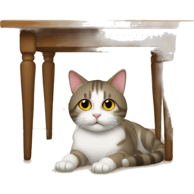 cat under table emoji