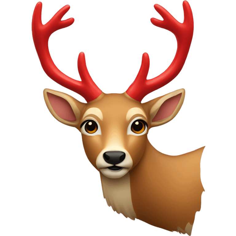 A deer with red horns emoji