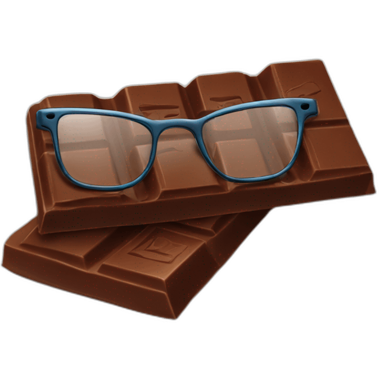 chocolate bar with glasses emoji