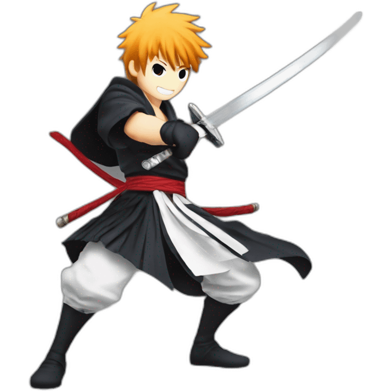 Kurosaki ichigo using his sword emoji