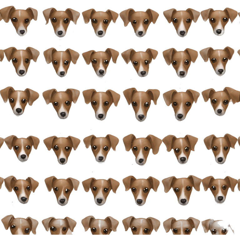 Brown Italian greyhound with bows emoji