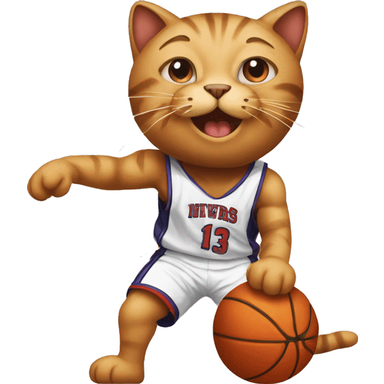 cat playing basketball like iverson emoji