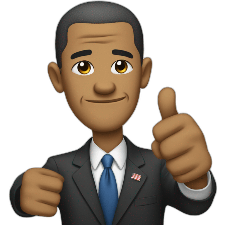 obamashowing thumbs down emoji