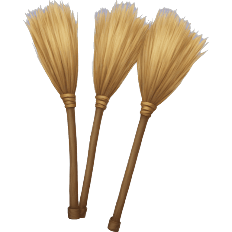 crossed magic brooms emoji