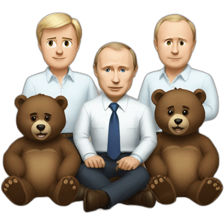 Three bears and putin emoji