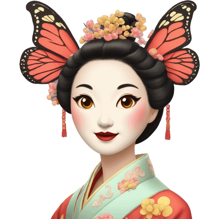 Beijing opera Mrs butterflies,butterflies emoji