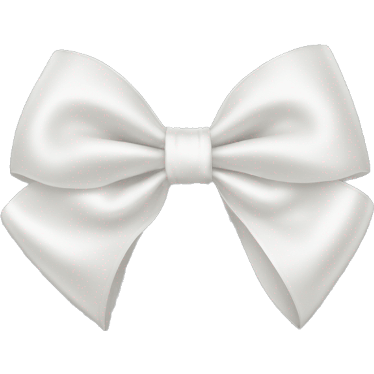 white satin bow emoji