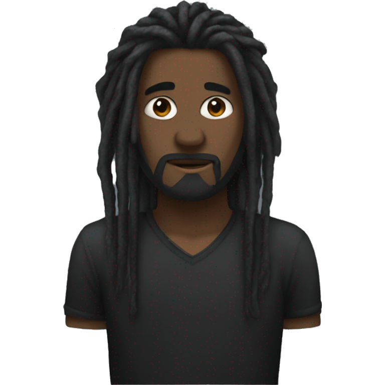 Dark nonchalant dreadhead  emoji