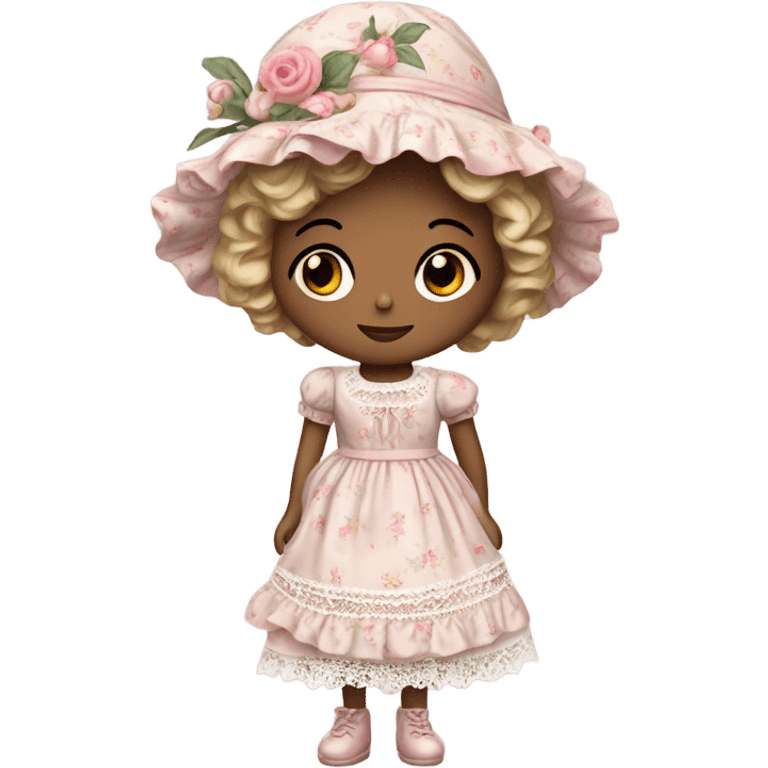 Pink pretty shabby chic doll emoji