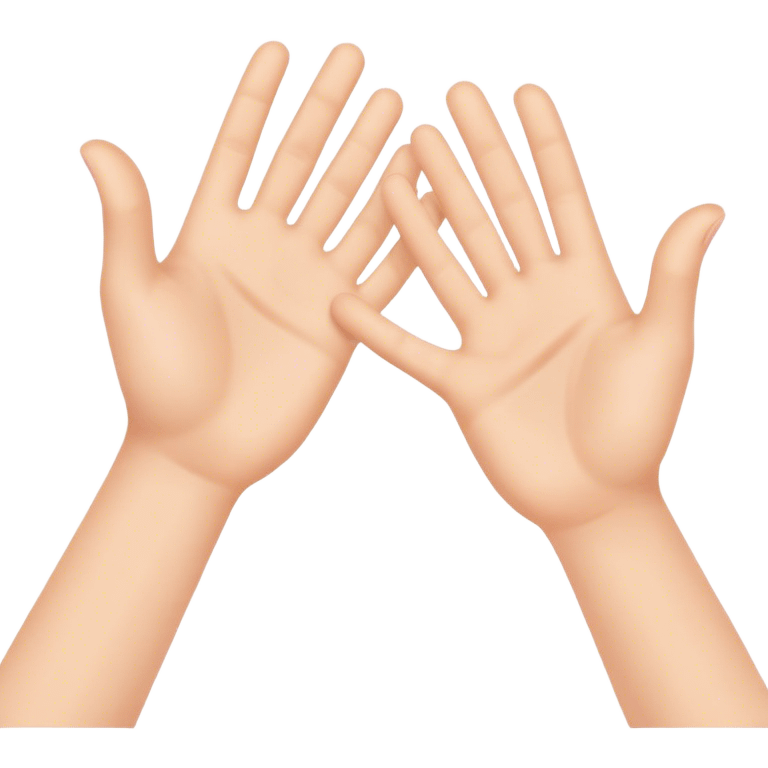 two hands highfiving emoji