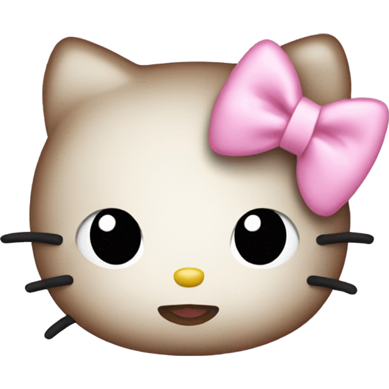 hello kitty with light pink bow headshot emoji