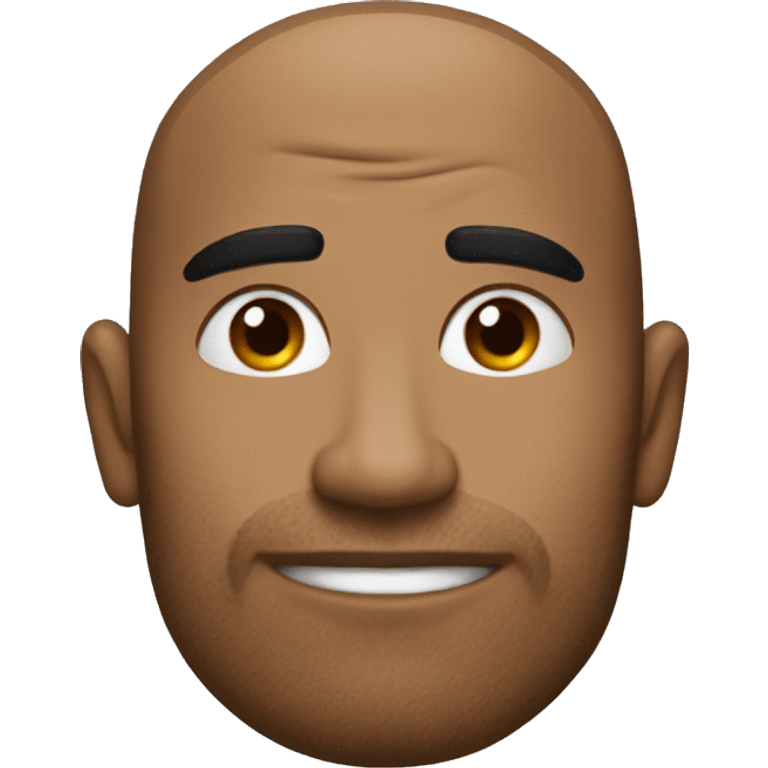 The eyebrow of the rock emoji