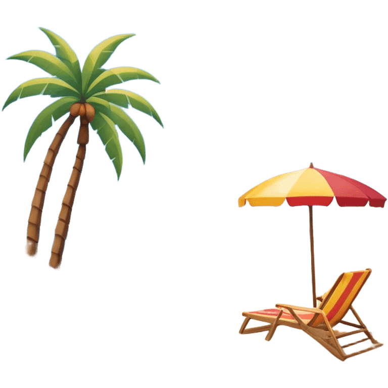 Cinematic Realistic Beach Emoji in a wooden frame, Sunny and bright, with soft golden sand stretching as far as the eye can see, gently lapping waves crashing onto the shore, and a clear, blue sky above. Palm trees sway in the warm breeze, and colorful beach umbrellas dot the landscape. Soft glowing outline, capturing the essence of a relaxed, joyful beach day filled with sun, sand, and surf! emoji