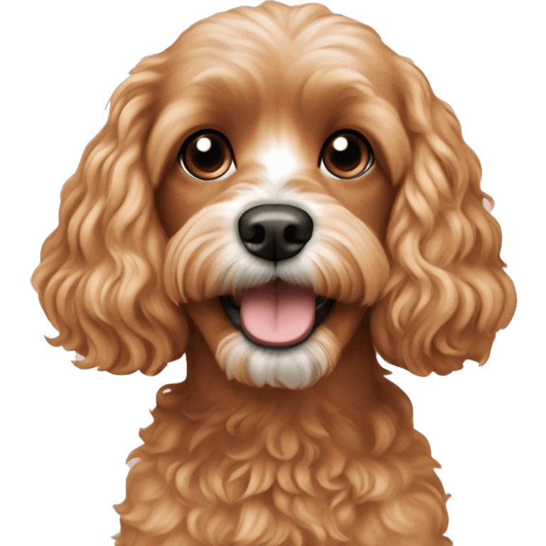 Apricot cavapoo dog emoji