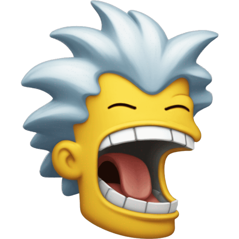 bart simpson pointig and laughing emoji