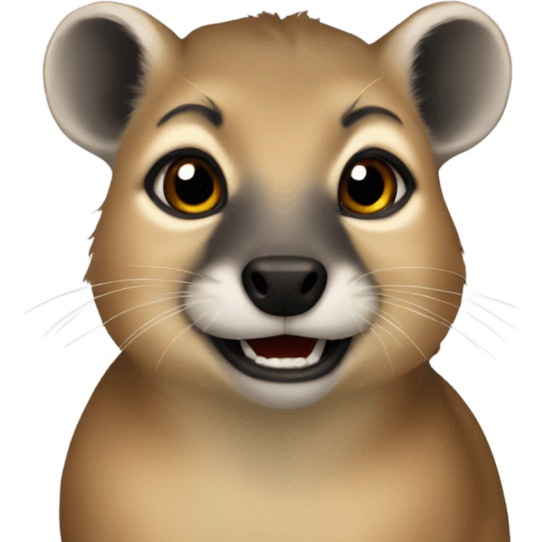 A hyrax emoji