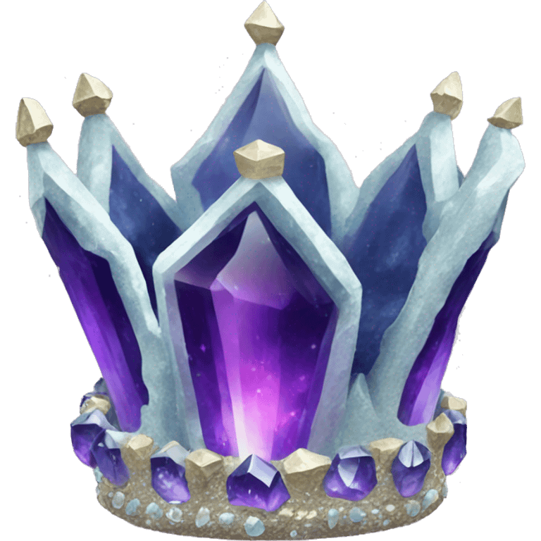 crystal geode crown emoji