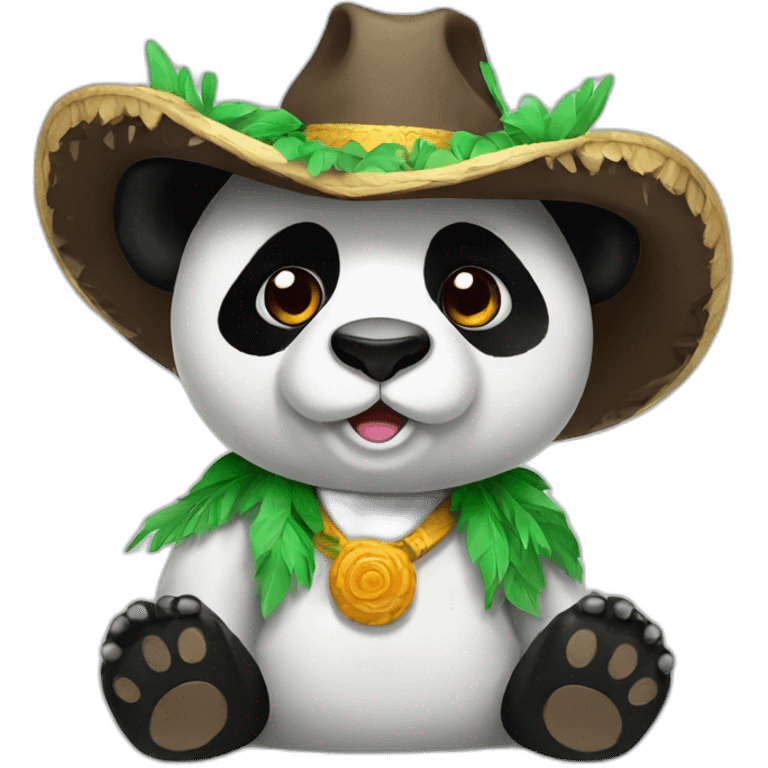 Panda w sombrero emoji