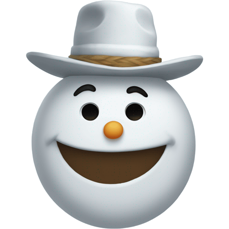 Frosty the snowman as a Mexican emoji