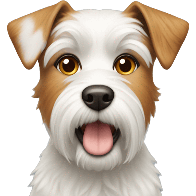 White and cinnamon terrier dog emoji