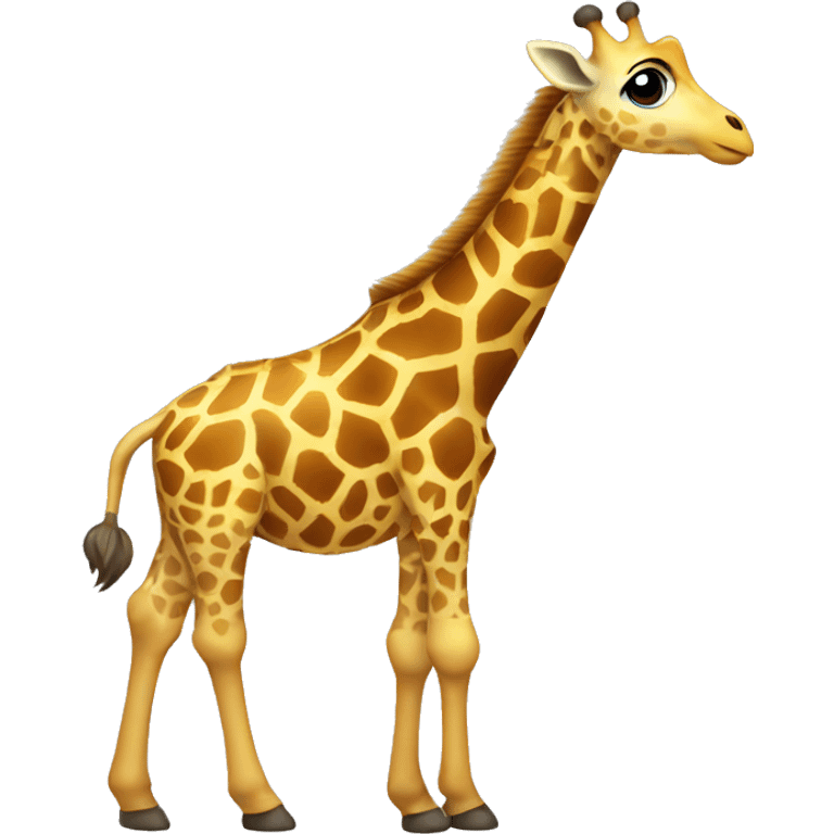 Giraffe with a raindow skirt emoji