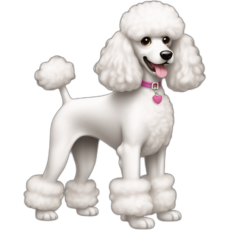 Dog Standart Poodle full body emoji