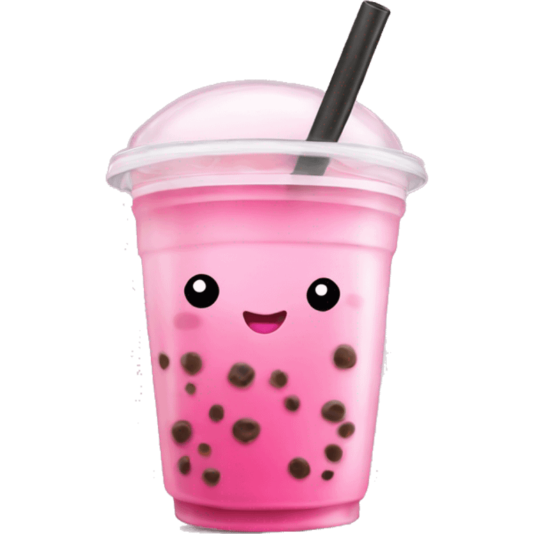 Pink bubble tea  emoji