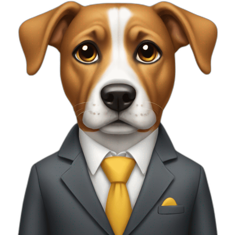 dog wearing suit emoji