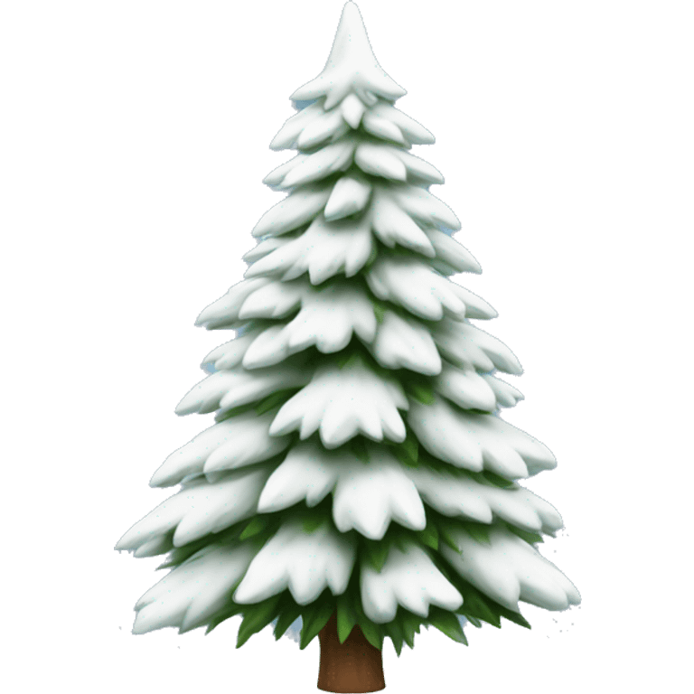  actual white fir christmas tree isolated.  emoji