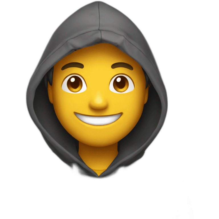 male hoodie smiling emoji