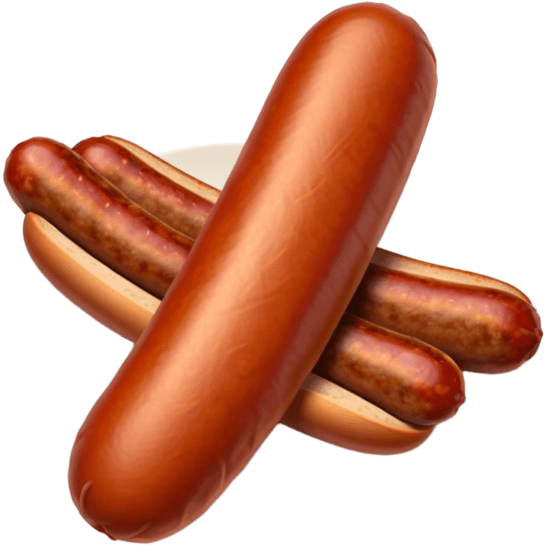 Chorizo Cinematic Realistic Chorizo Dish Emoji, depicted as a single, perfectly spiced sausage, rendered with rich textures and dynamic, appetizing lighting. emoji