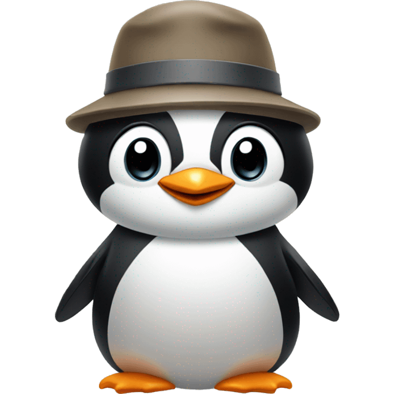 Penguin wearing a flat cap emoji