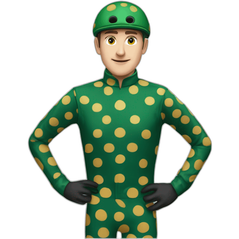 paul townend jockey dark green polka dot emoji