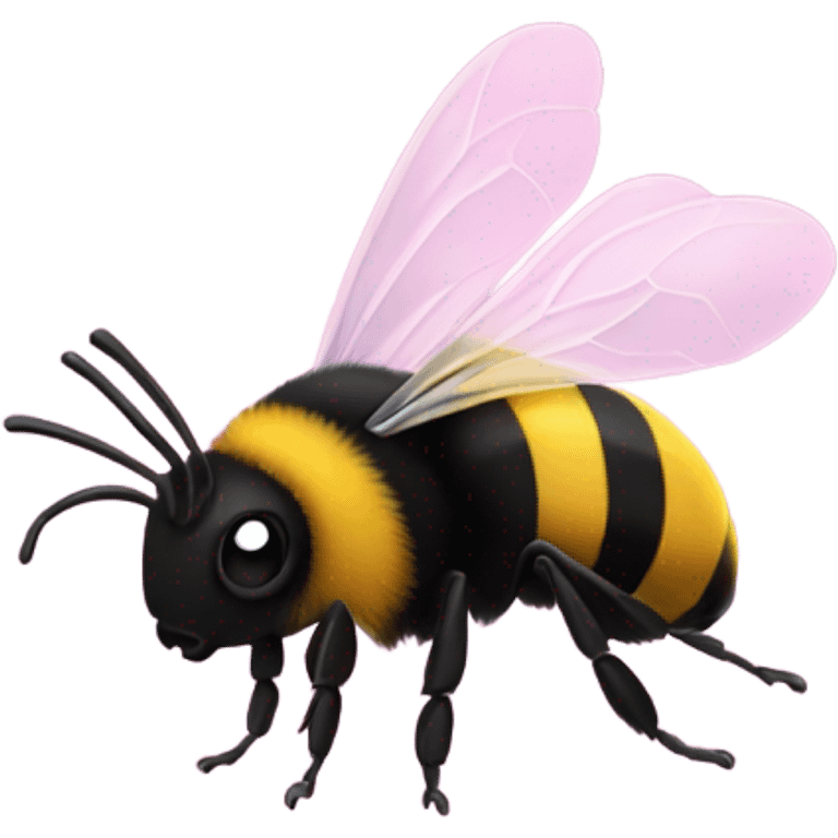 Pink and black bumble bee  emoji