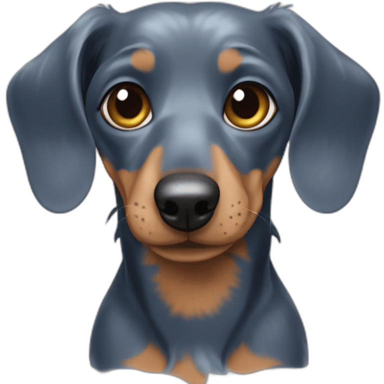 Blue dapple dachshund emoji