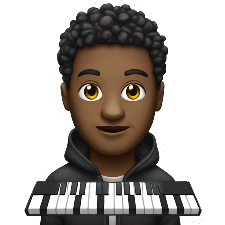 A beatmaker with a 16-pad drum machine emoji