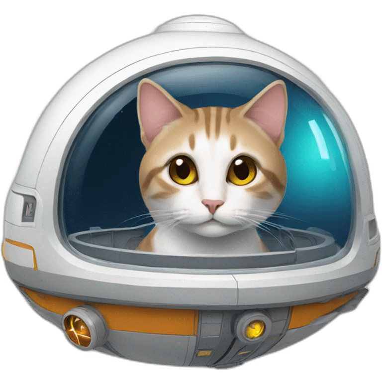 cats on a spaceship emoji