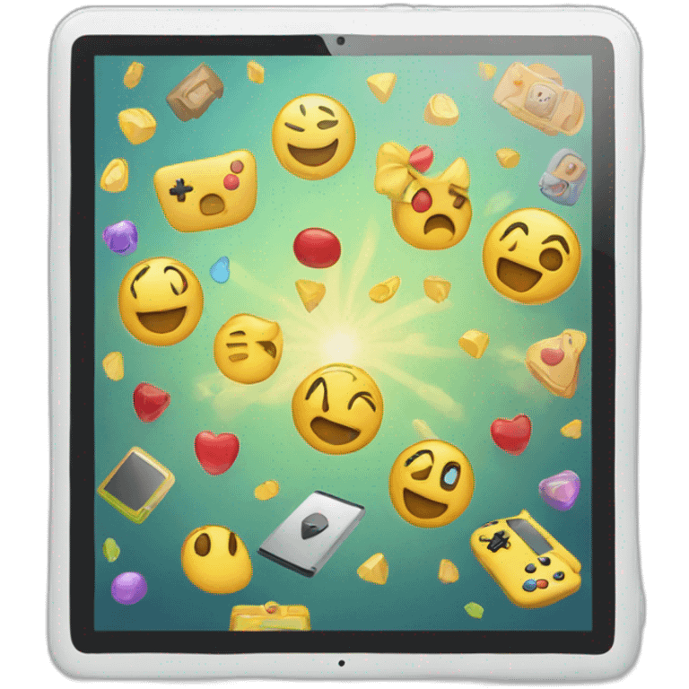 Tablet con juegos emoji