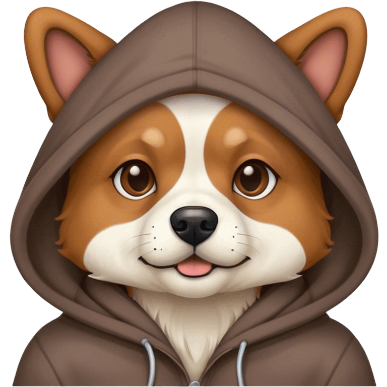 Dog with a hoodie emoji