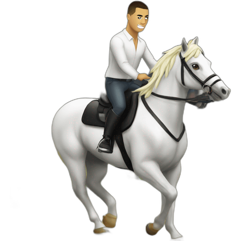 ronaldo riding a mess ihorse emoji