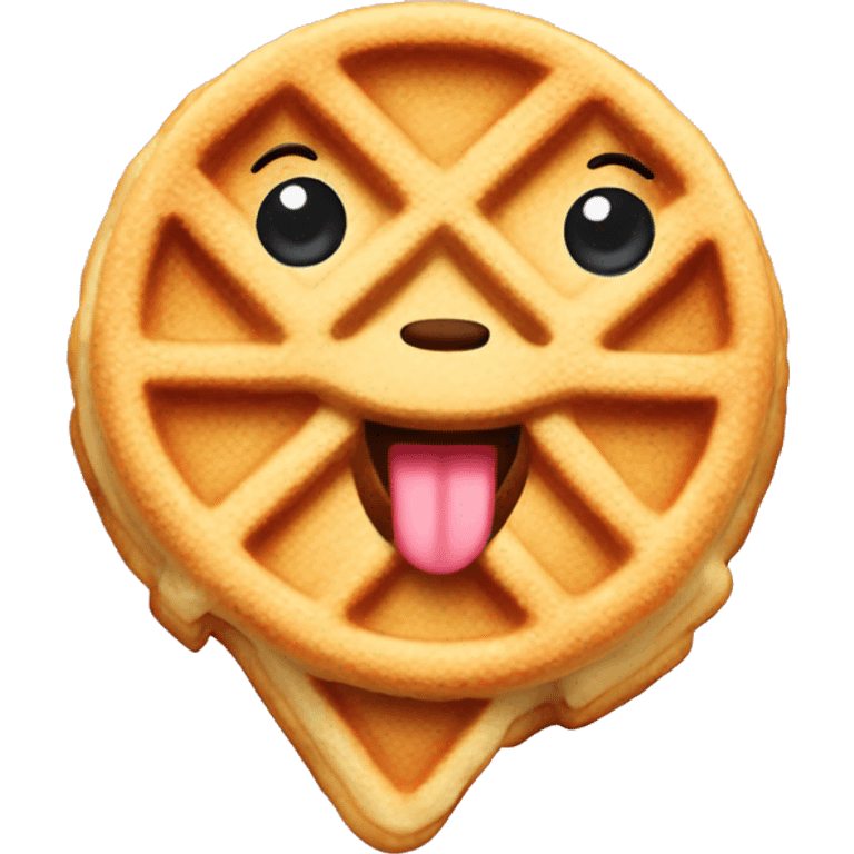 Cute waffle  emoji