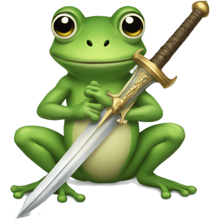 Frog with a sword emoji