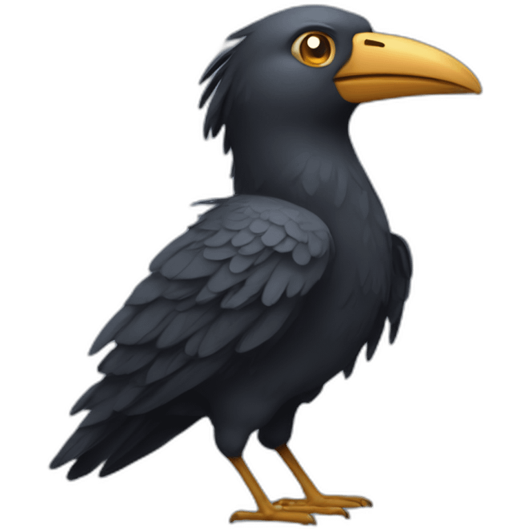 Une belette avec un corbeau emoji