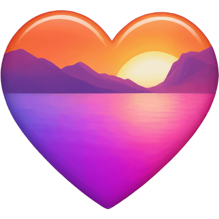 Sunset coloured heart emoji