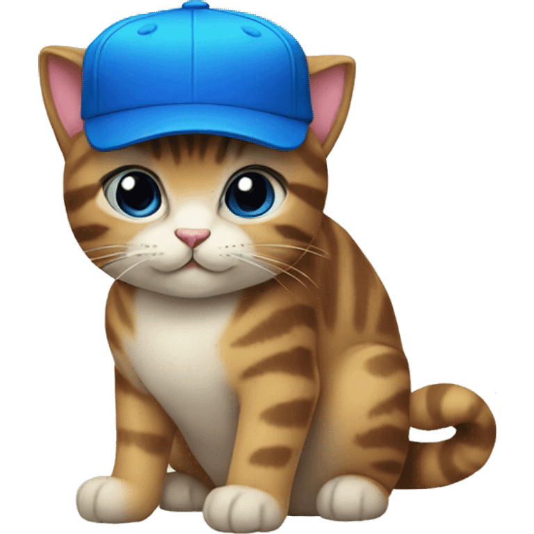 Velvet Cat with blue cap emoji