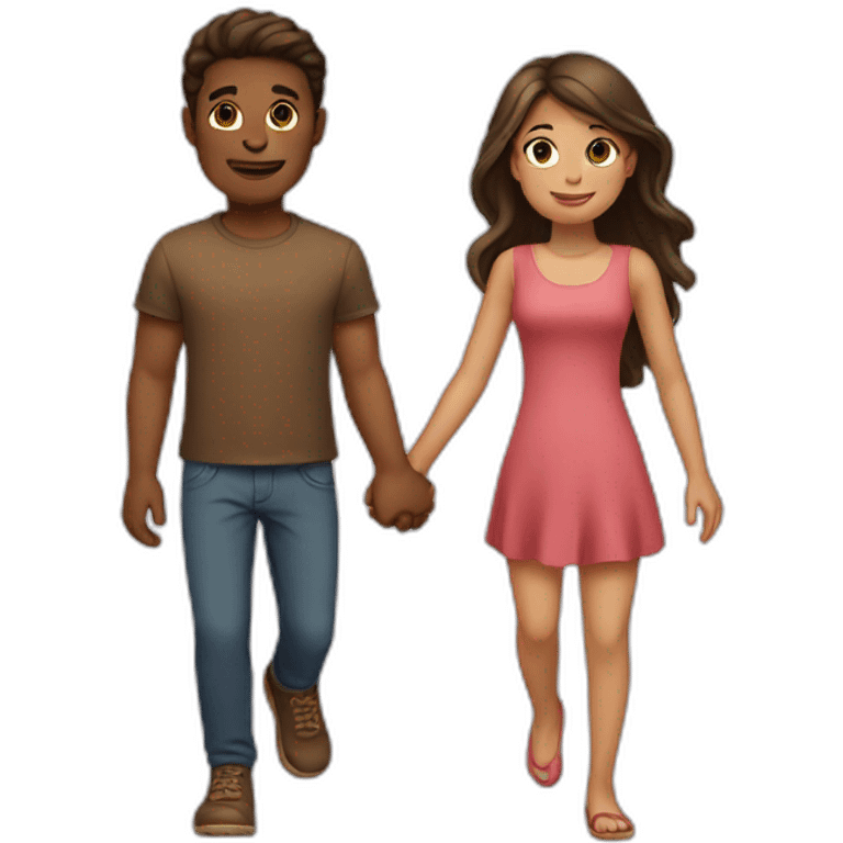 guy and girl holding hands emoji